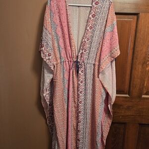 Gigio Pink and Gray Swim Coverup